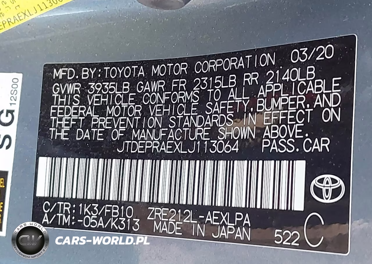 2020 Toyota Corolla Le VIN:JTDEPRAEXLJ113064 - 9