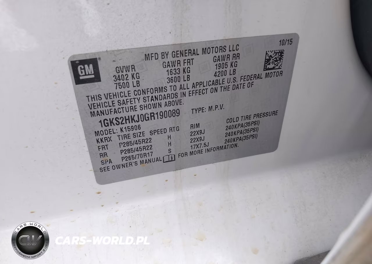 2016 GMC Yukon Xl Denali VIN:1GKS2HKJ0GR190089 - 9