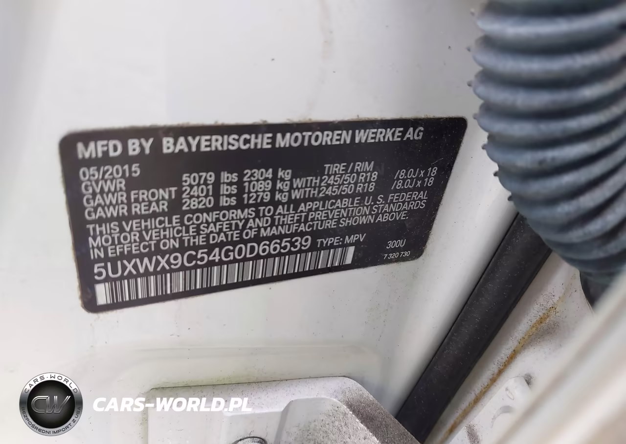 2016 BMW X3 xDrive28I VIN:5UXWX9C54G0D66539 - 9