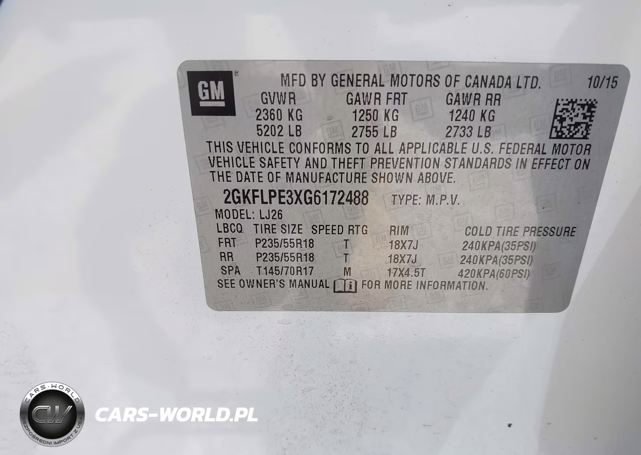 2016 GMC Terrain Slt VIN:2GKFLPE3XG6172488 - 9
