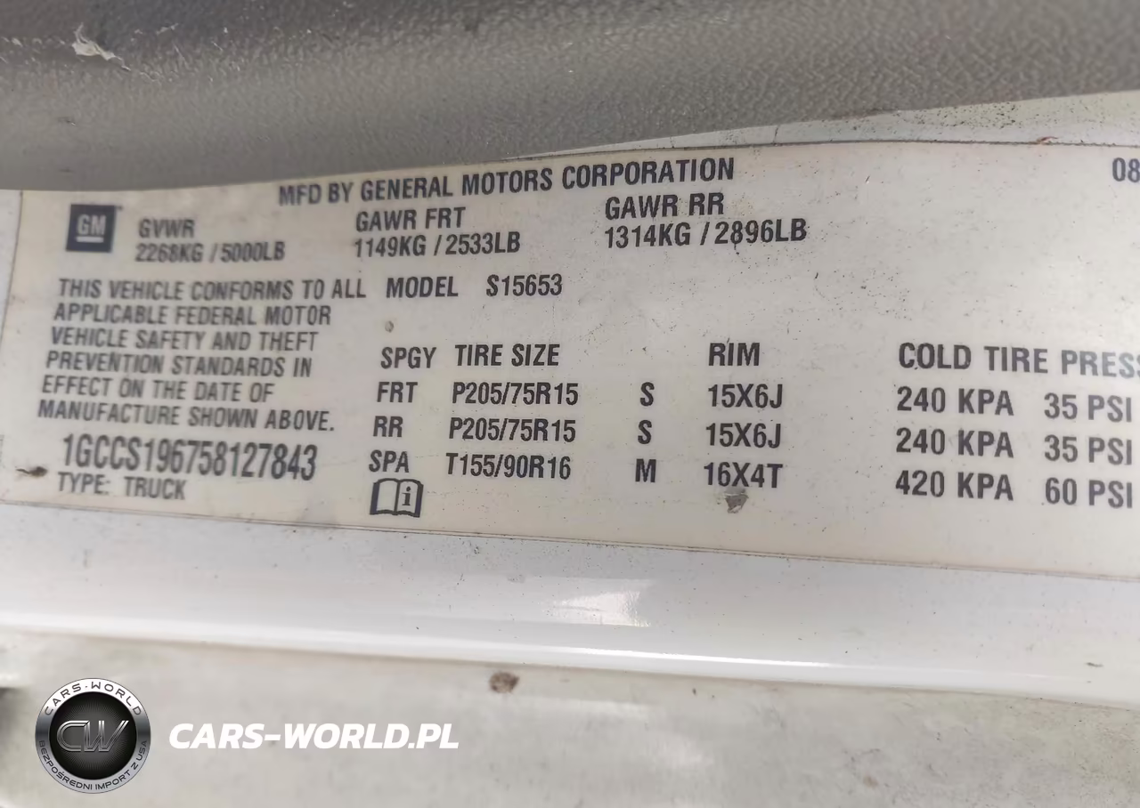 2005 Chevrolet Colorado VIN:1GCCS196758127843 - 9