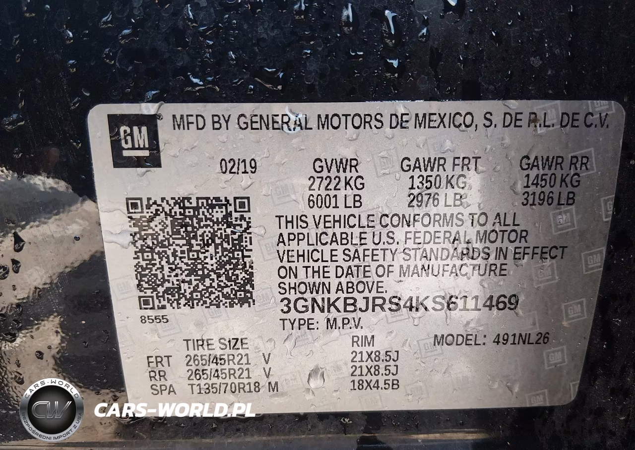 2019 Chevrolet Blazer Rs VIN:3GNKBJRS4KS611469 - 9