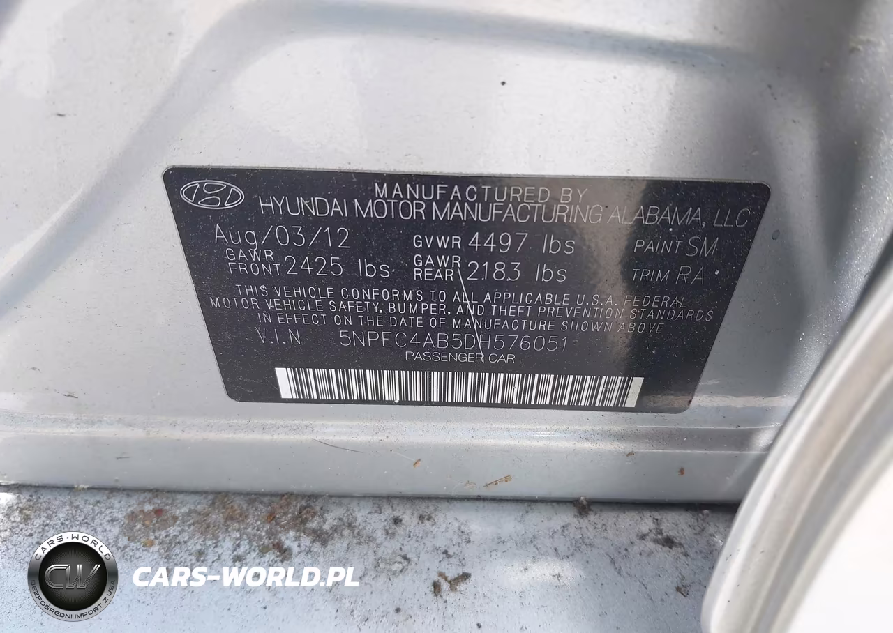 2013 Hyundai Sonata Limited 2.0T VIN:5NPEC4AB5DH576051 - 9