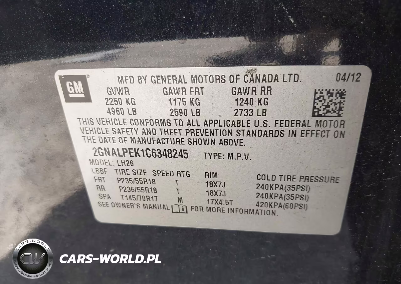 2012 Chevrolet Equinox 2Lt VIN:2GNALPEK1C6348245 - 9