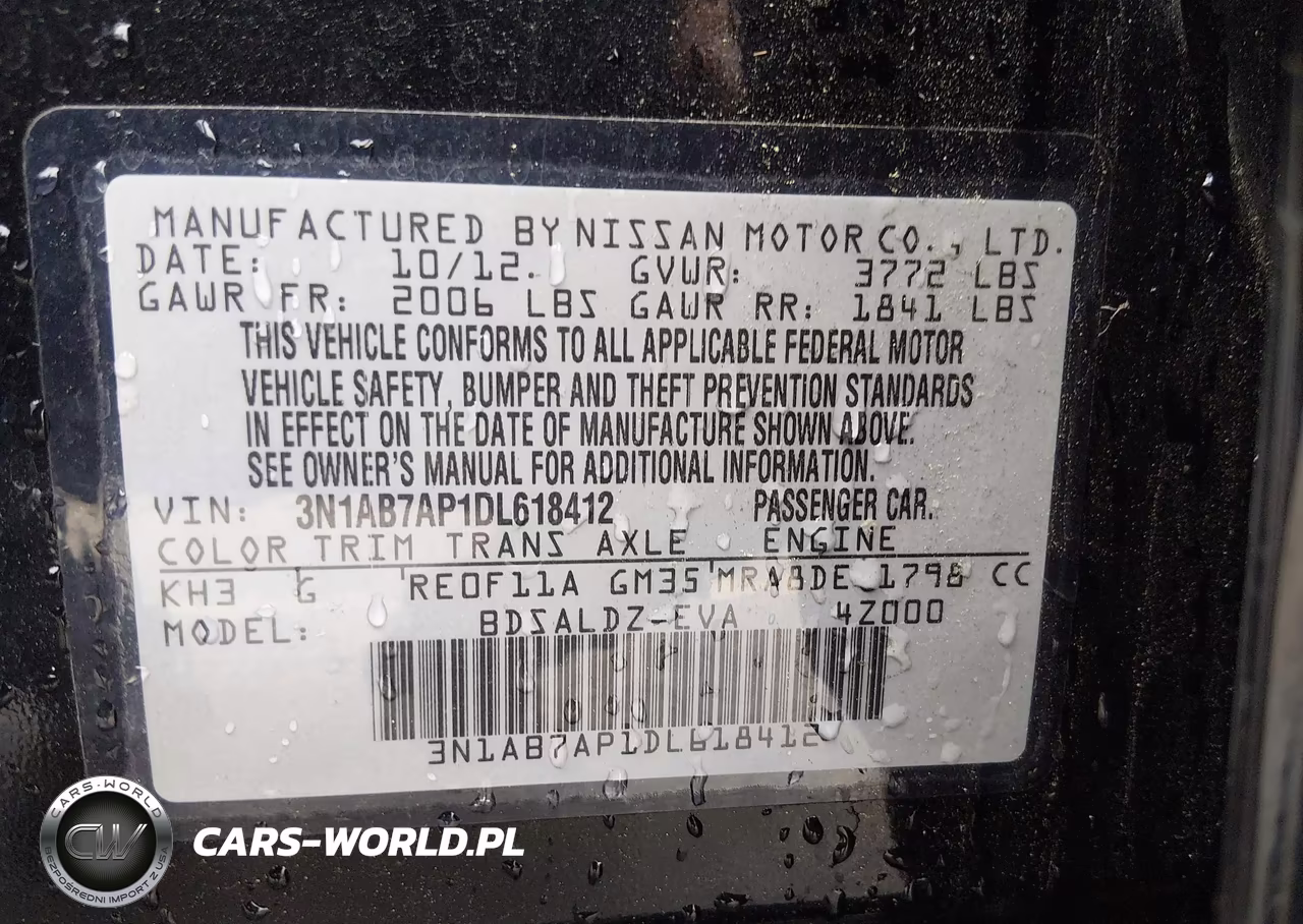 2013 Nissan Sentra Sv VIN:3N1AB7AP1DL618412 - 9