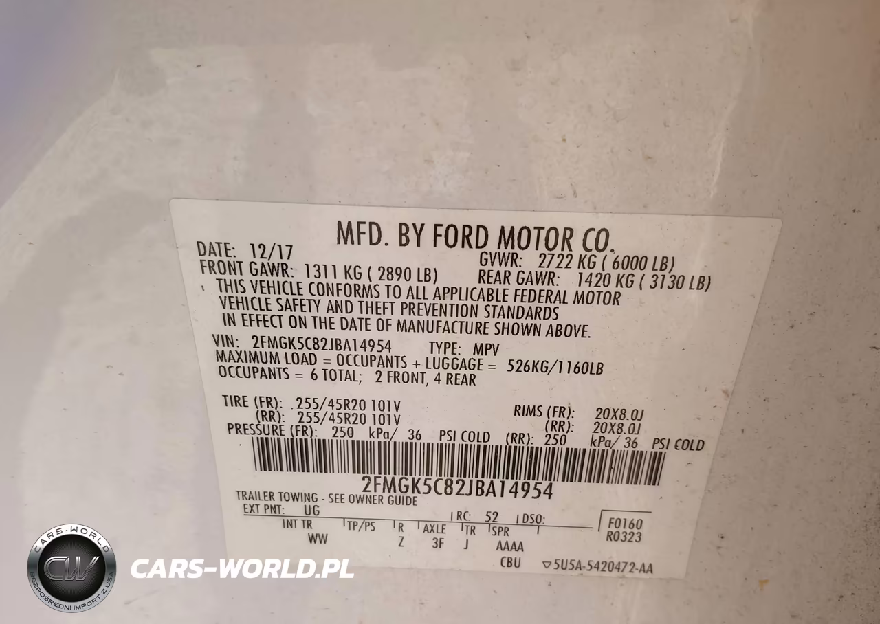 2018 Ford Flex Sel VIN:2FMGK5C82JBA14954 - 9