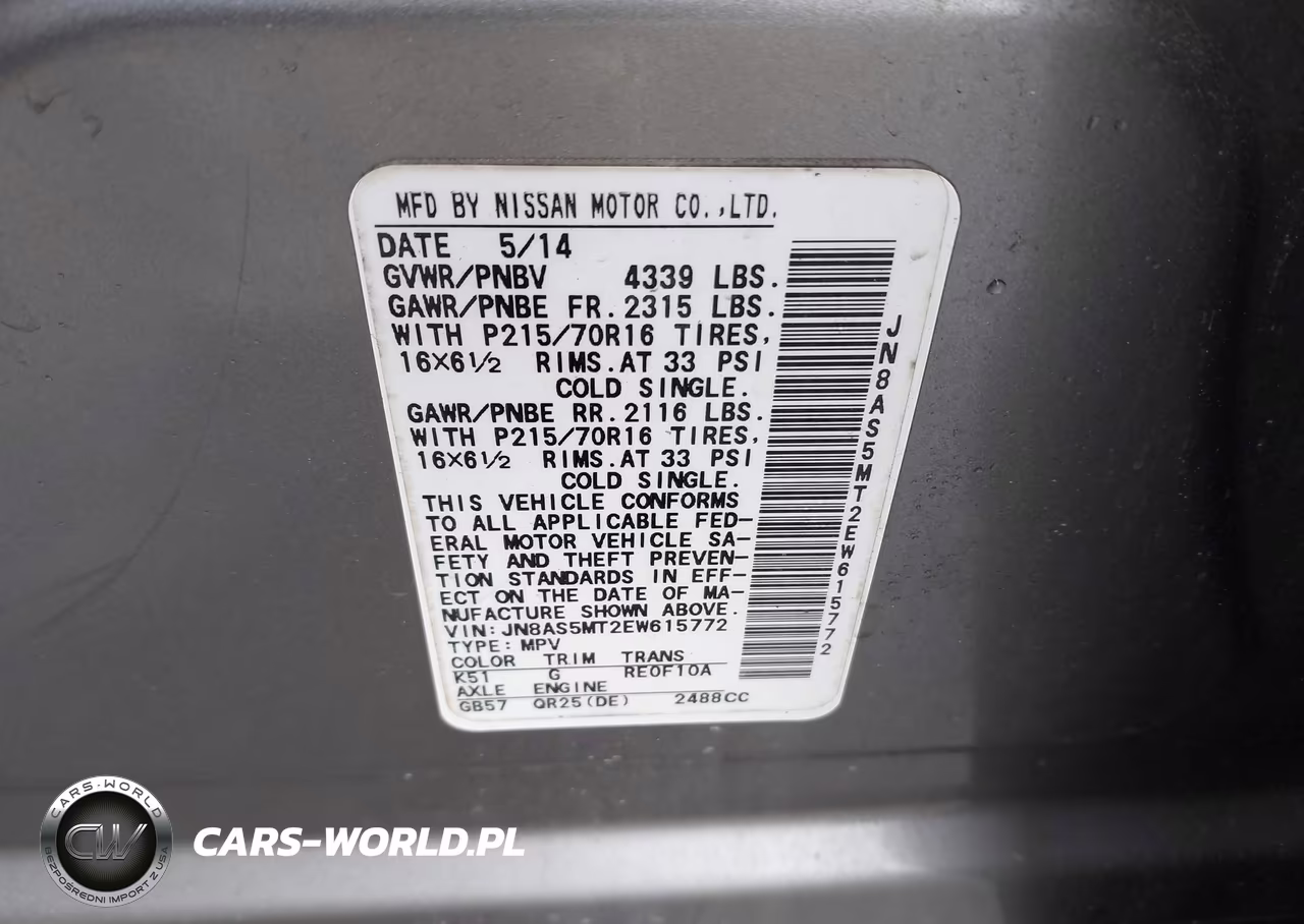 2014 Nissan Rogue Select S VIN:JN8AS5MT2EW615772 - 9