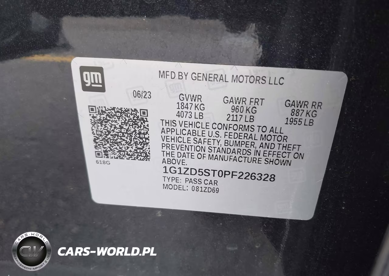 2023 Chevrolet Malibu Fwd 1Lt VIN:1G1ZD5ST0PF226328 - 9