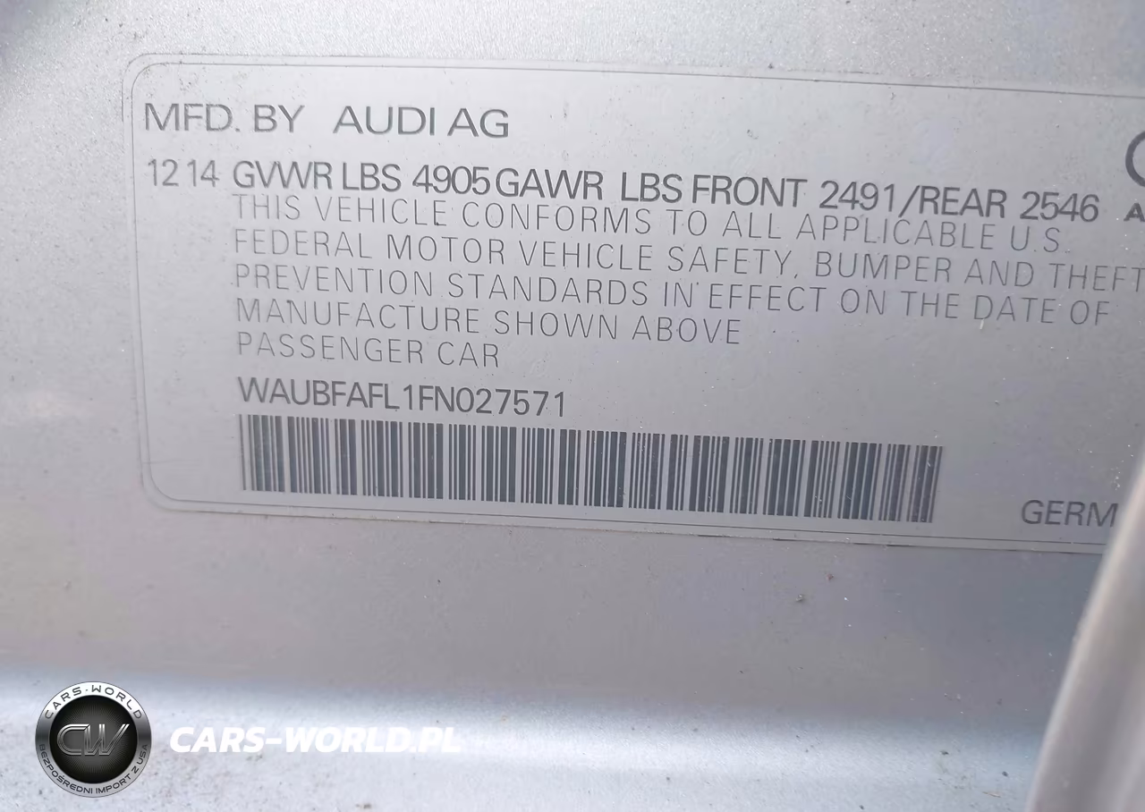 2015 Audi A4 2.0T Premium VIN:WAUBFAFL1FN027571 - 9