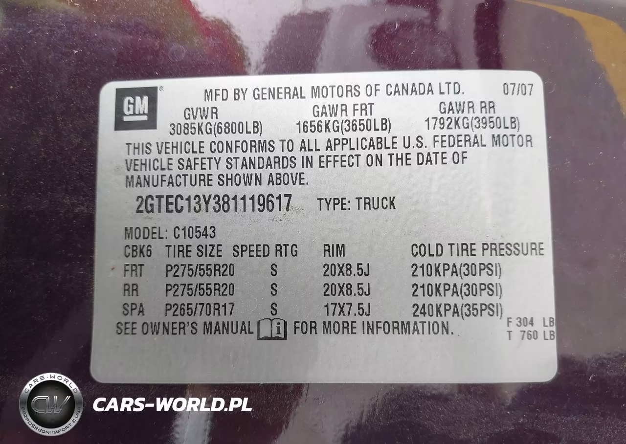 2008 GMC Sierra 1500 Slt VIN:2GTEC13Y381119617 - 9