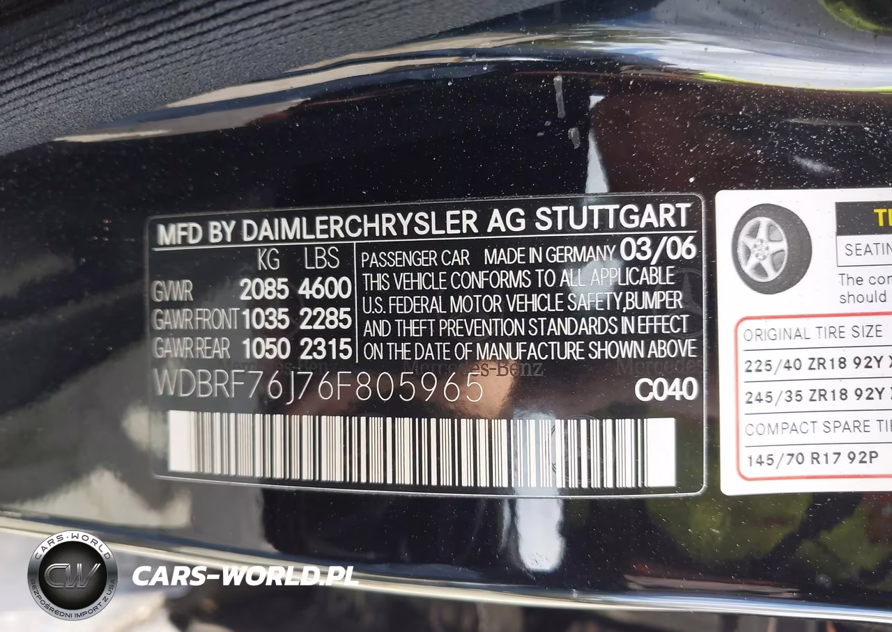 2006 Mercedes-Benz C 55 Amg VIN:WDBRF76J76F805965 - 9