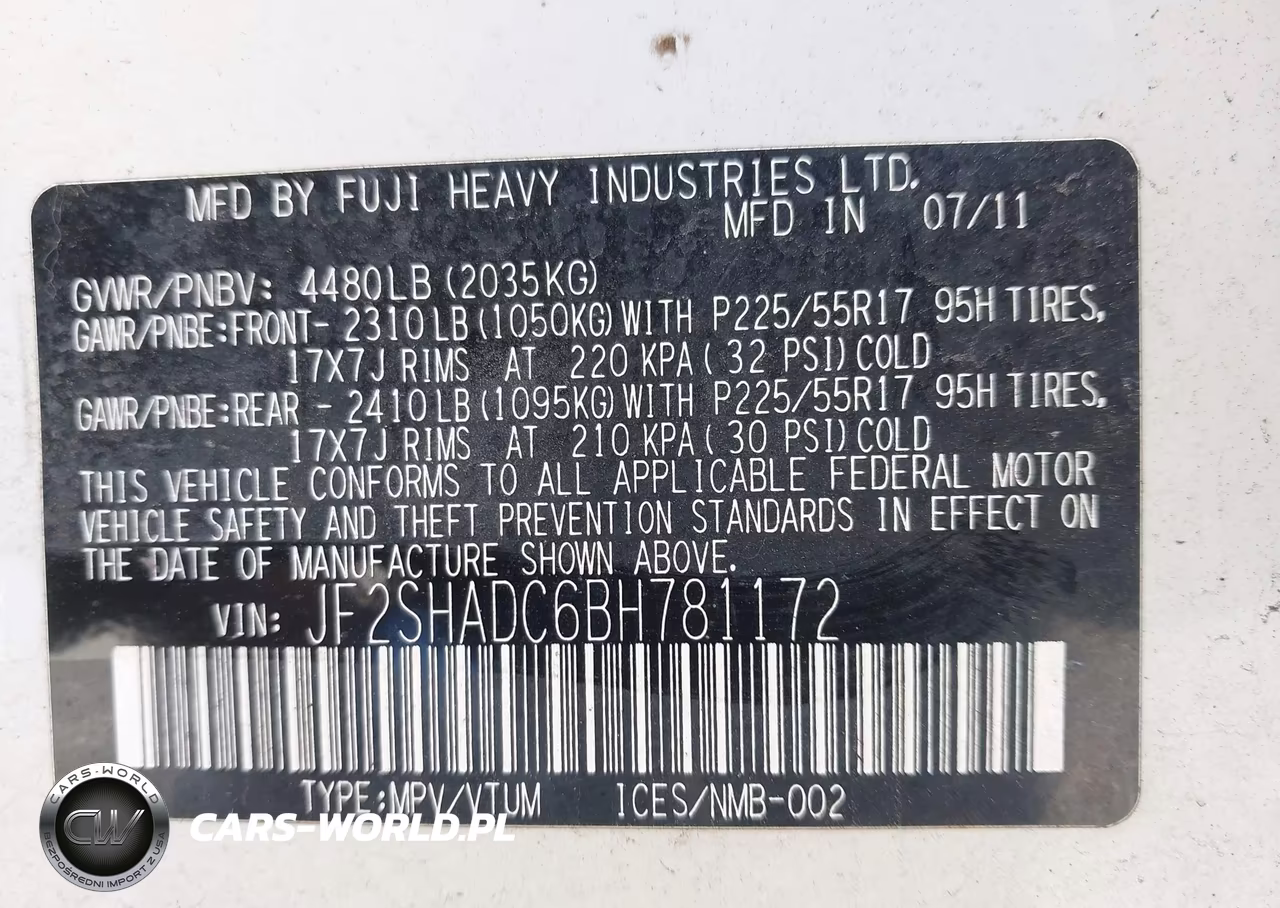 2011 Subaru Forester 2.5X Premium VIN:JF2SHADC6BH781172 - 9