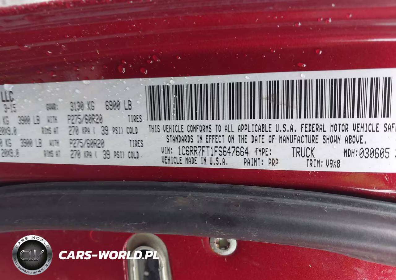 2015 Ram 1500 Express VIN:1C6RR7FT1FS647664 - 9