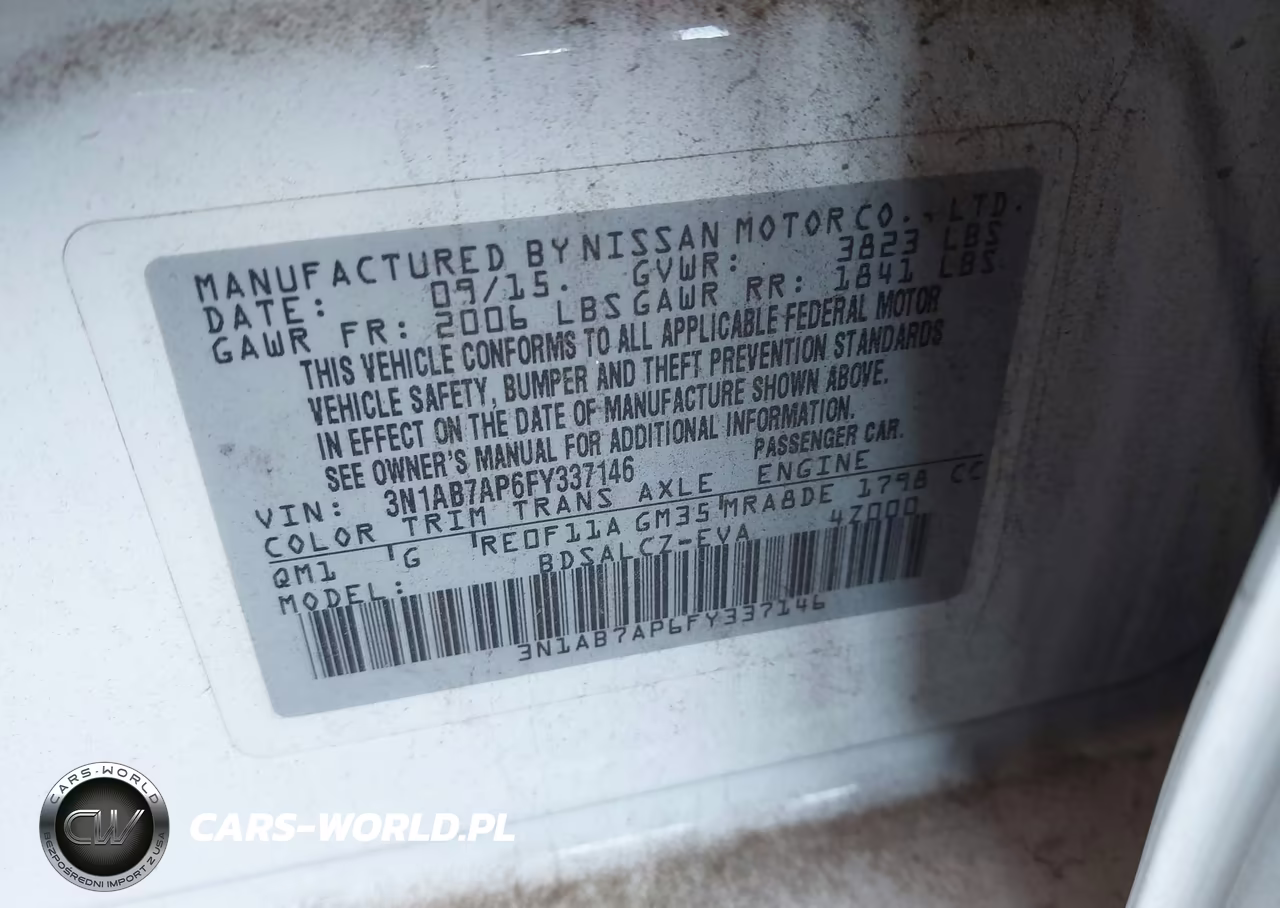 2015 Nissan Sentra S VIN:3N1AB7AP6FY337146 - 9