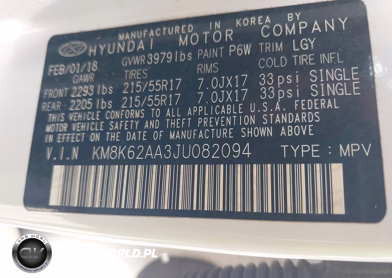 2018 Hyundai Kona Sel VIN:KM8K62AA3JU082094 - 9
