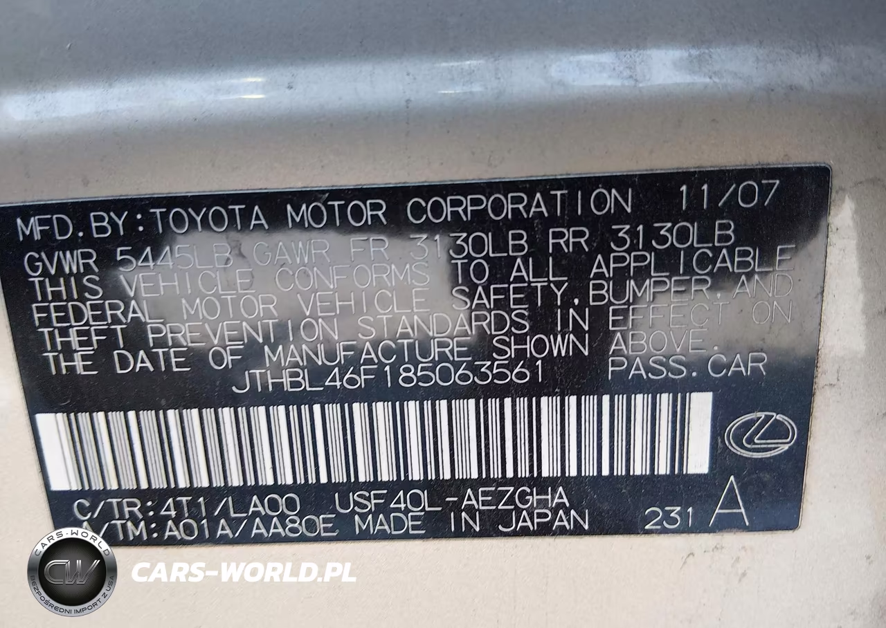 2008 Lexus Ls 460 VIN:JTHBL46F185063561 - 9