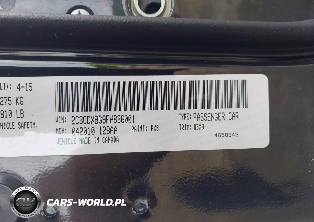 2015 Dodge Charger Se VIN:2C3CDXBG9FH836001 - 9