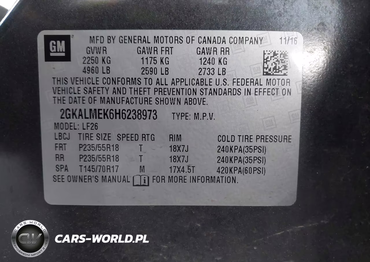 2017 GMC Terrain Sle-1 VIN:2GKALMEK6H6238973 - 9