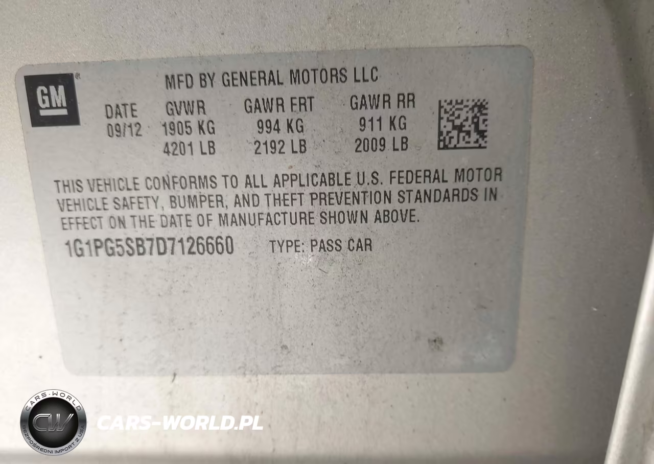 2013 Chevrolet Cruze Ltz VIN:1G1PG5SB7D7126660 - 9