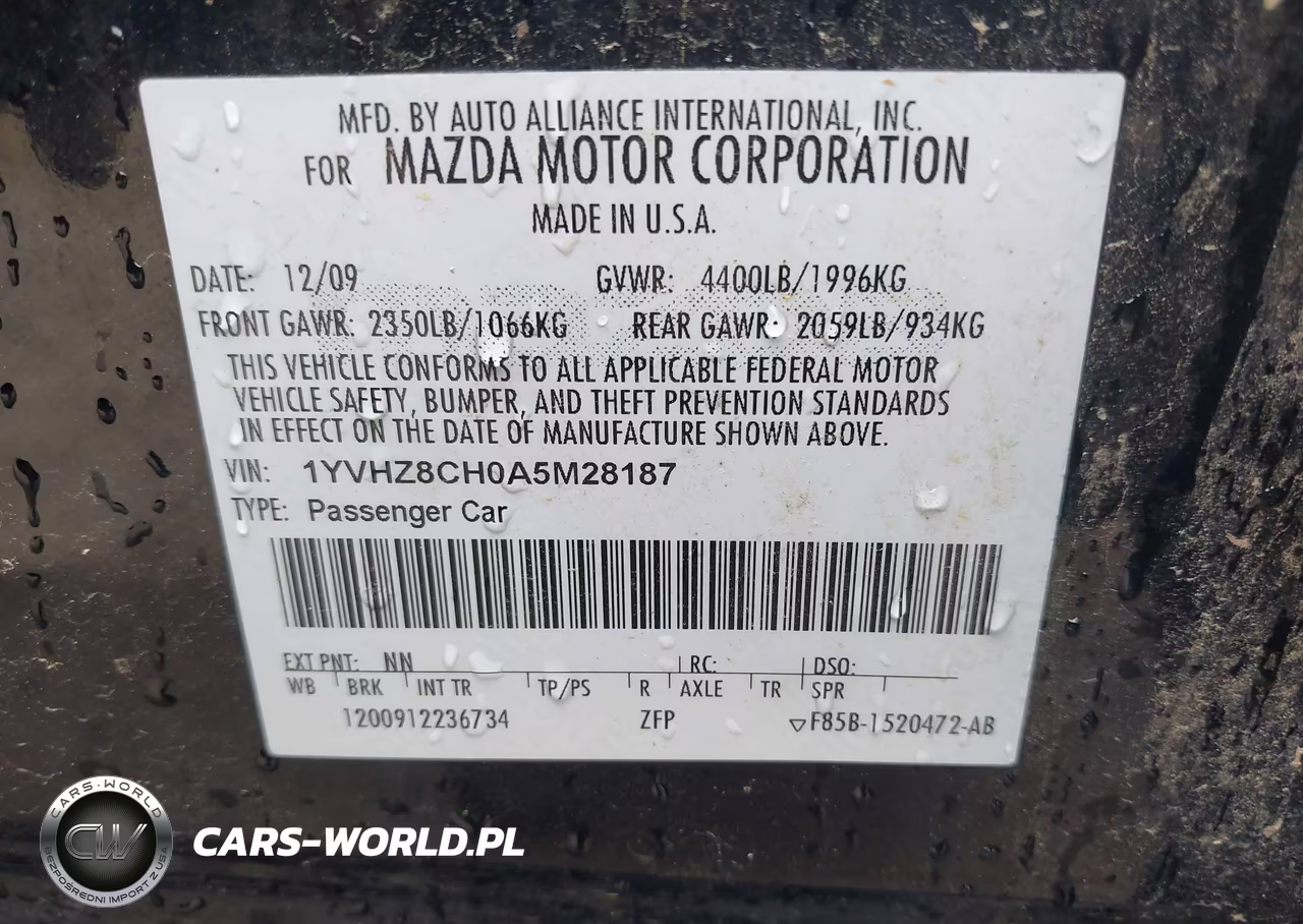 2010 Mazda Mazda6 I Touring VIN:1YVHZ8CH0A5M28187 - 9