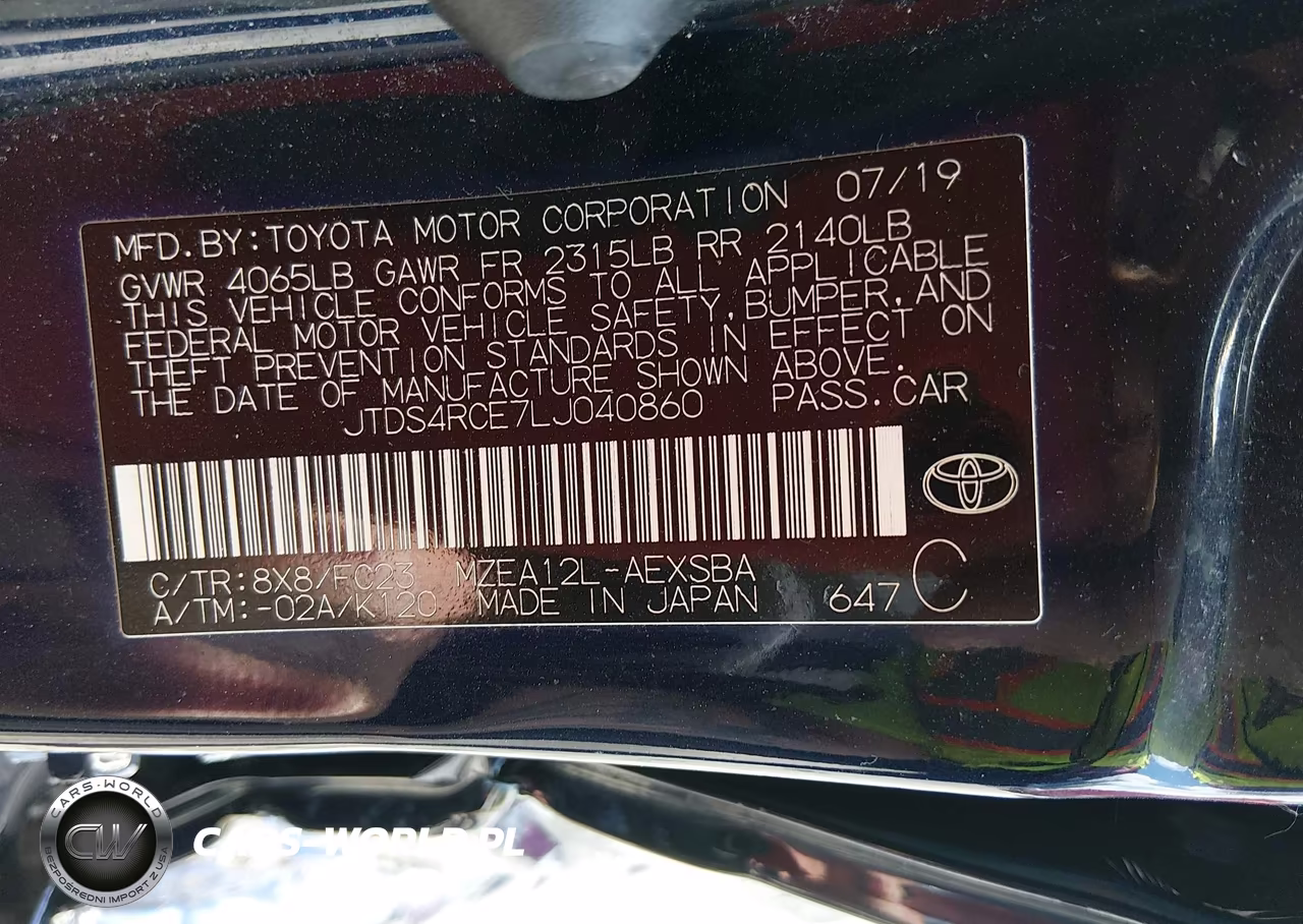 2020 Toyota Corolla Se VIN:JTDS4RCE7LJ040860 - 9