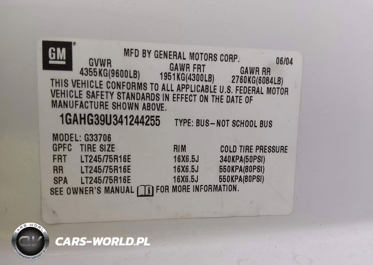 2004 Chevrolet Express VIN:1GAHG39U341244255 - 9