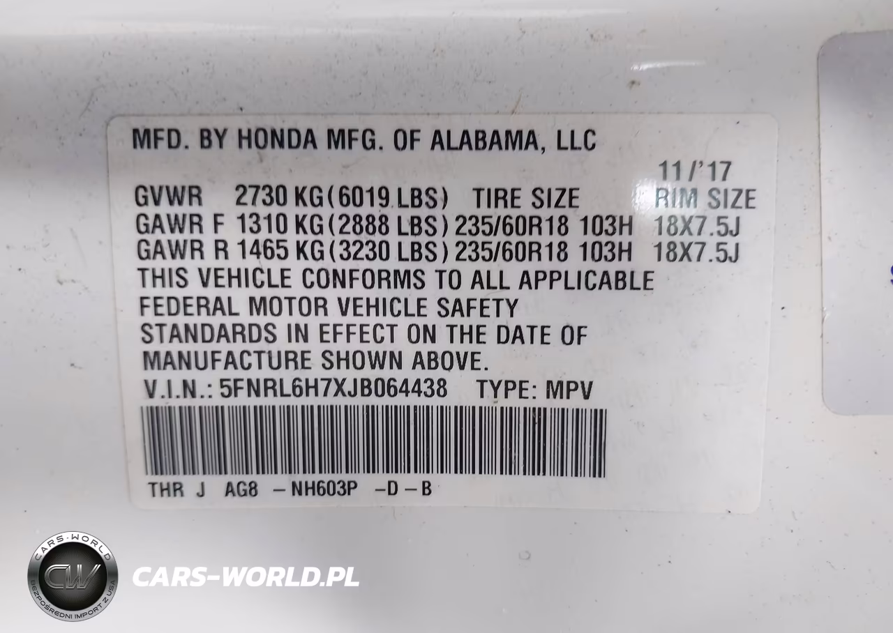 2018 Honda Odyssey Ex-L VIN:5FNRL6H7XJB064438 - 9