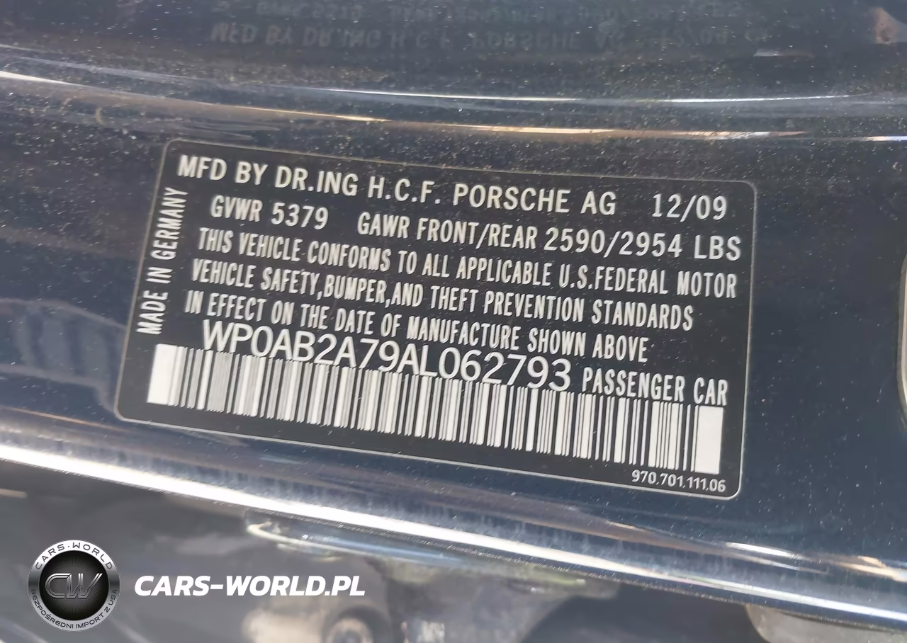 2010 Porsche Panamera 4S VIN:WP0AB2A79AL062793 - 9