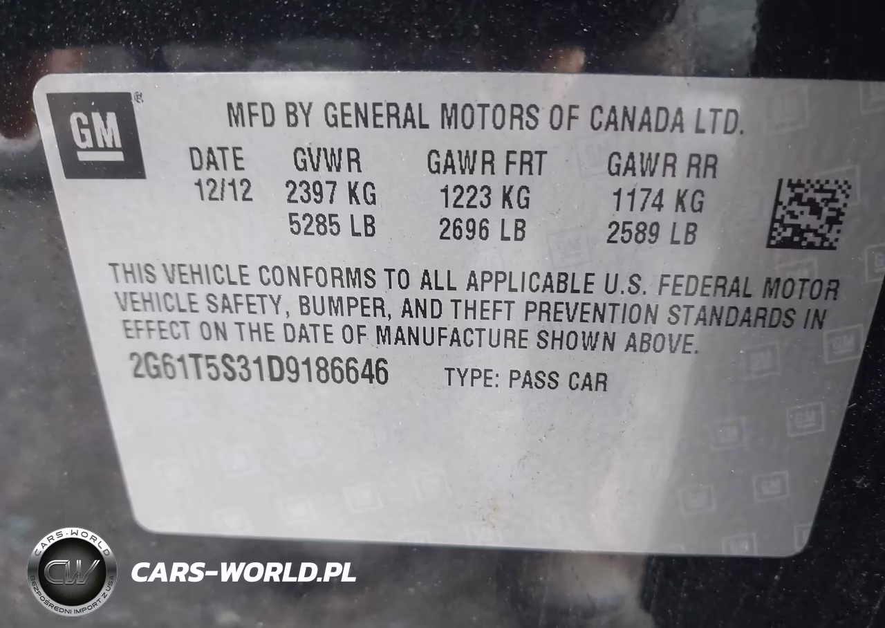 2013 Cadillac Xts Premium VIN:2G61T5S31D9186646 - 9