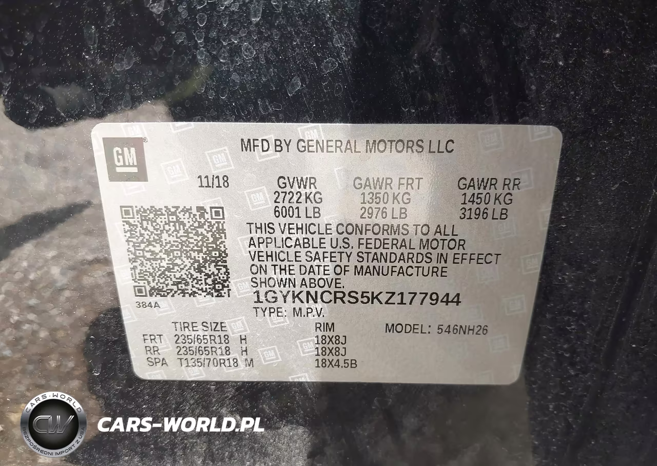 2019 Cadillac Xt5 Luxury VIN:1GYKNCRS5KZ177944 - 9