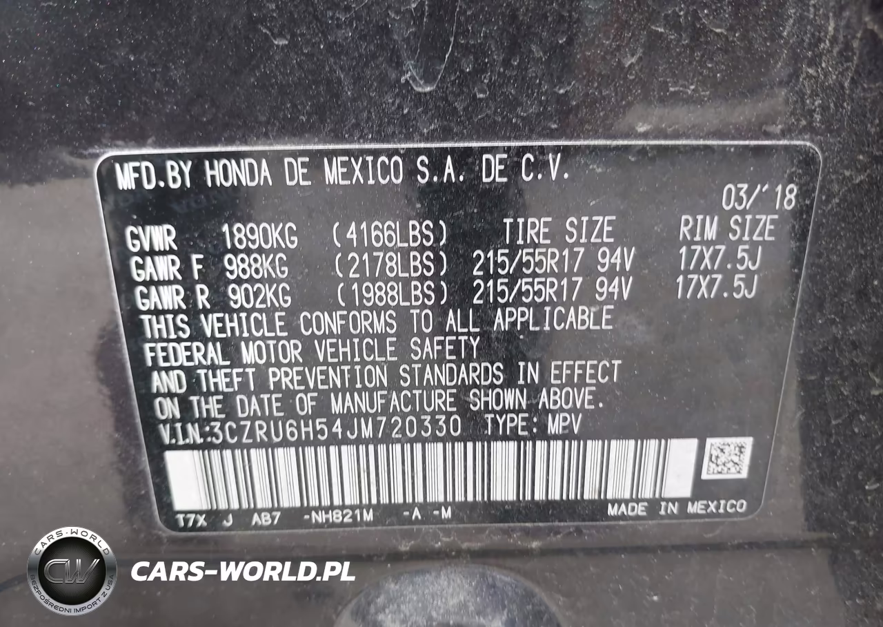 2018 Honda Hr-V Ex VIN:3CZRU6H54JM720330 - 9