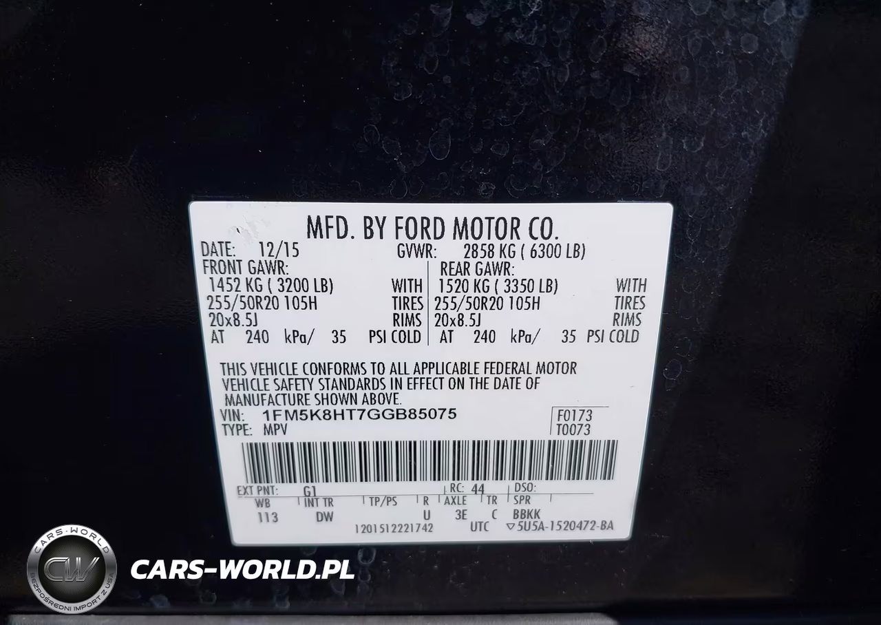 2016 Ford Explorer Platinum VIN:1FM5K8HT7GGB85075 - 9