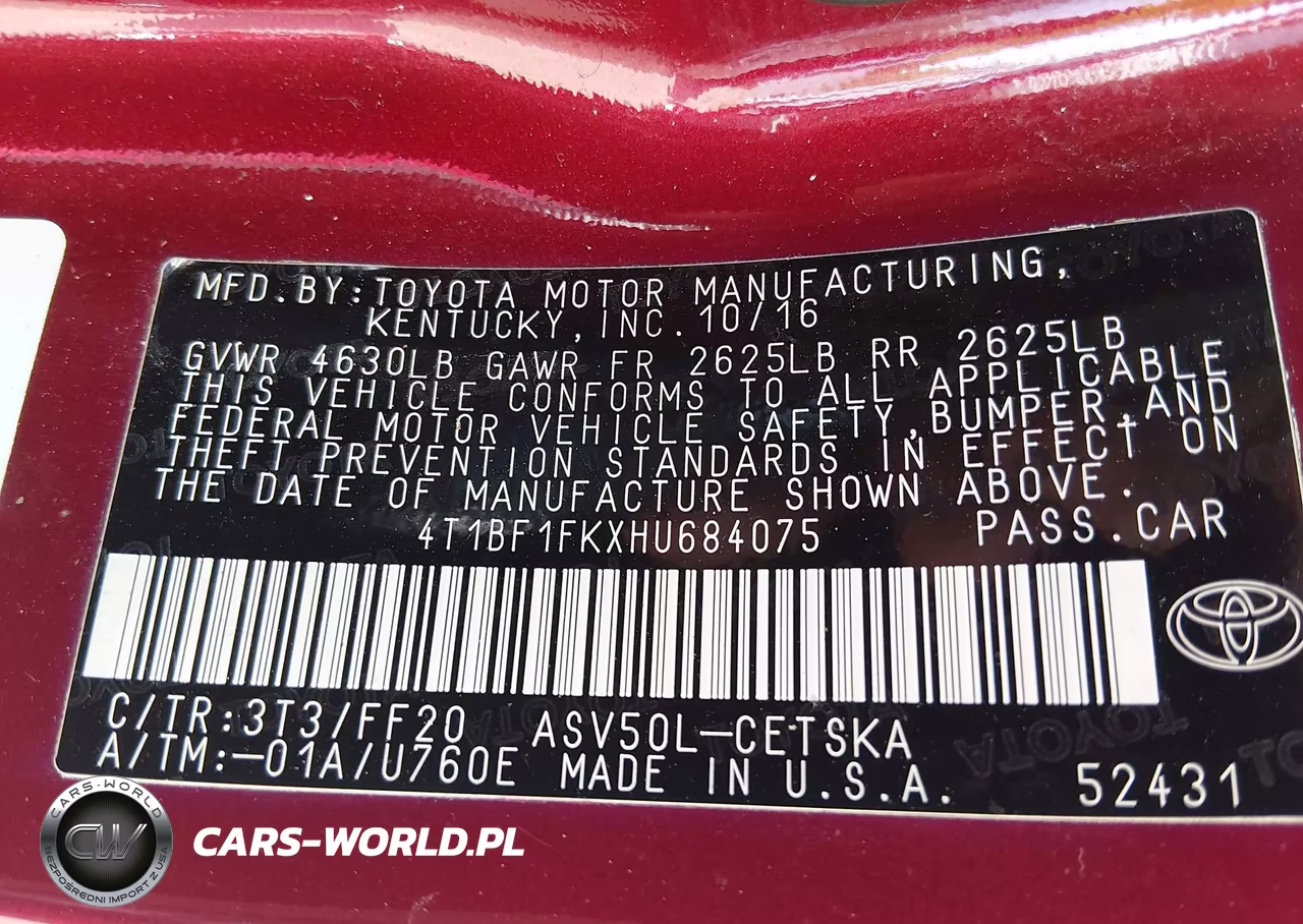 2017 Toyota Camry Se VIN:4T1BF1FKXHU684075 - 9
