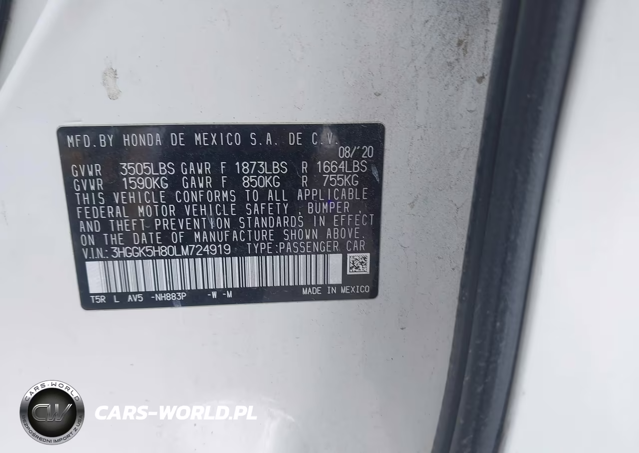 2020 Honda Fit Ex VIN:3HGGK5H80LM724919 - 9
