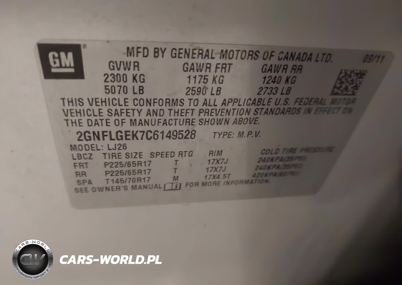 2012 Chevrolet Equinox Ltz VIN:2GNFLGEK7C6149528 - 9