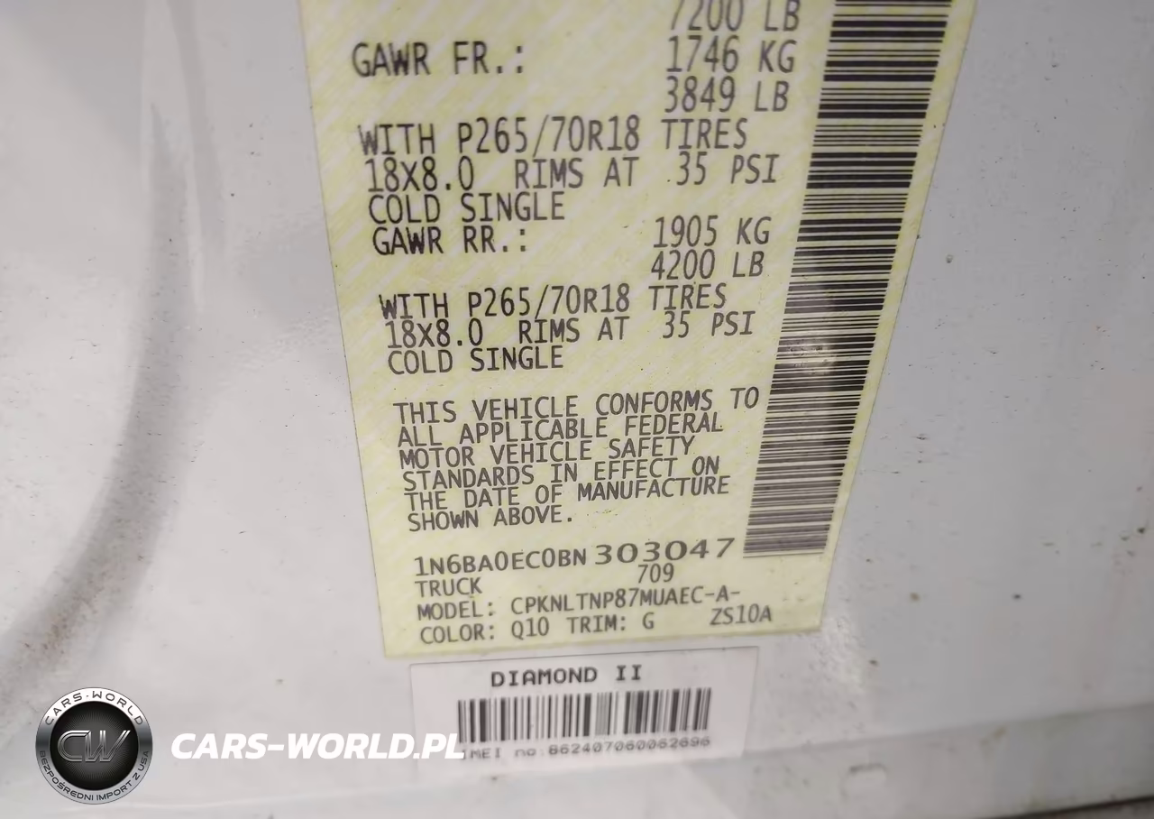 2011 Nissan Titan Sv VIN:1N6BA0EC0BN303047 - 9