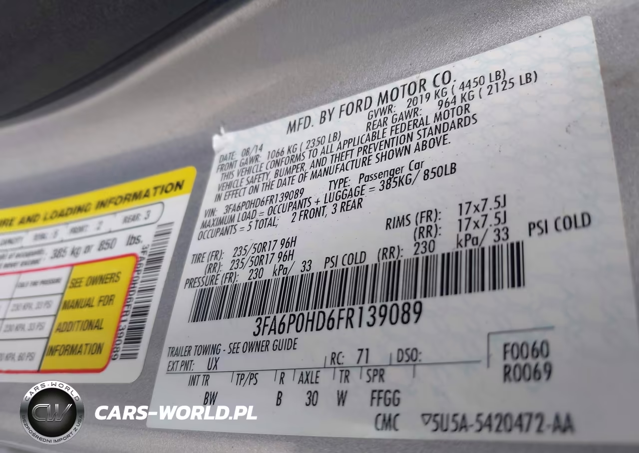2015 Ford Fusion Se VIN:3FA6P0HD6FR139089 - 9