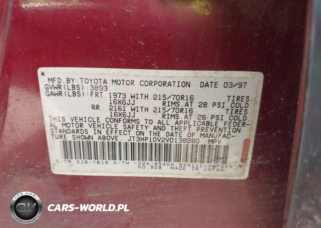1997 Toyota Rav4 VIN:JT3HP10V2V0138280 - 9