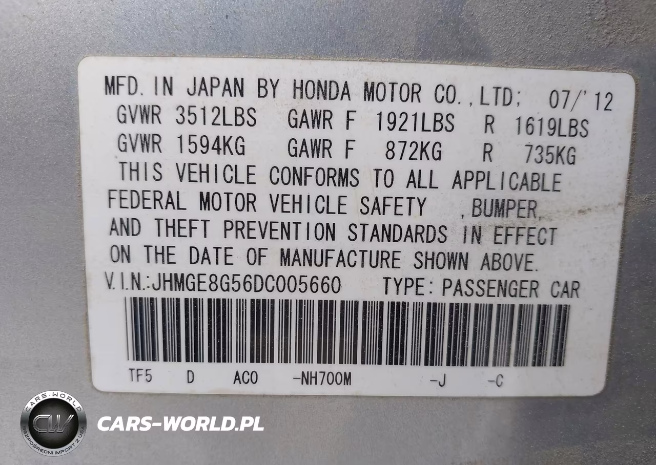 2013 Honda Fit Sport VIN:JHMGE8G56DC005660 - 9