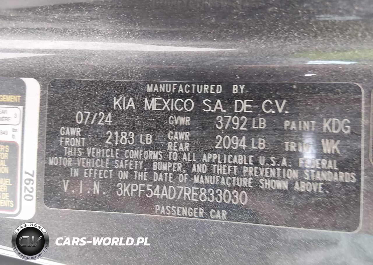 2024 Kia Forte Gt-Line VIN:3KPF54AD7RE833030 - 9