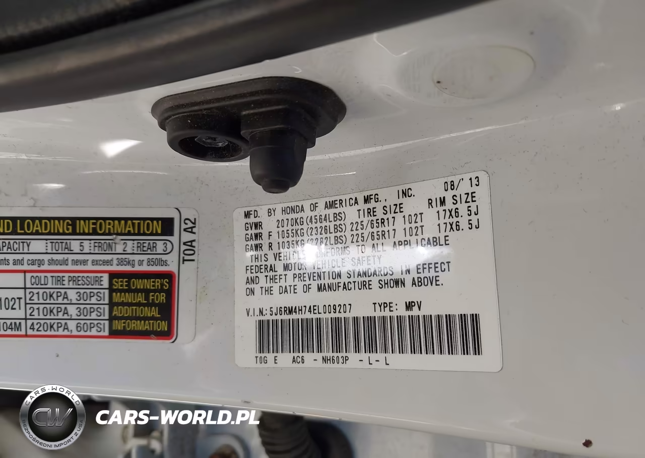 2014 Honda Cr-V Ex-L VIN:5J6RM4H74EL009207 - 9