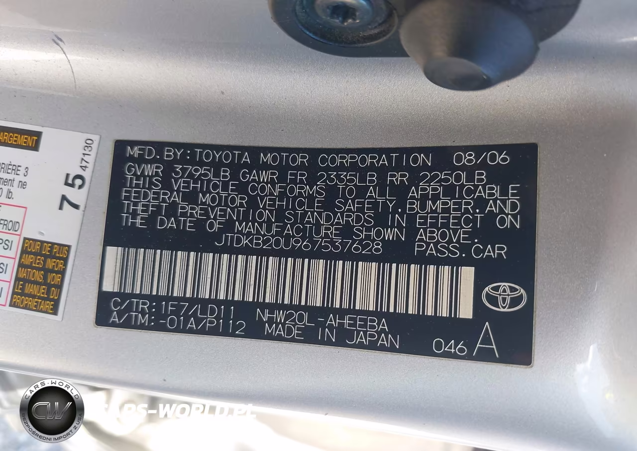 2006 Toyota Prius VIN:JTDKB20U967537628 - 9