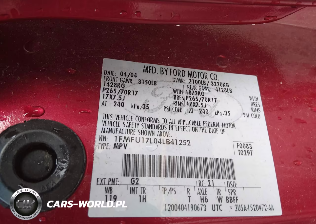 2004 Ford Expedition Eddie Bauer VIN:1FMFU17L04LB41252 - 9