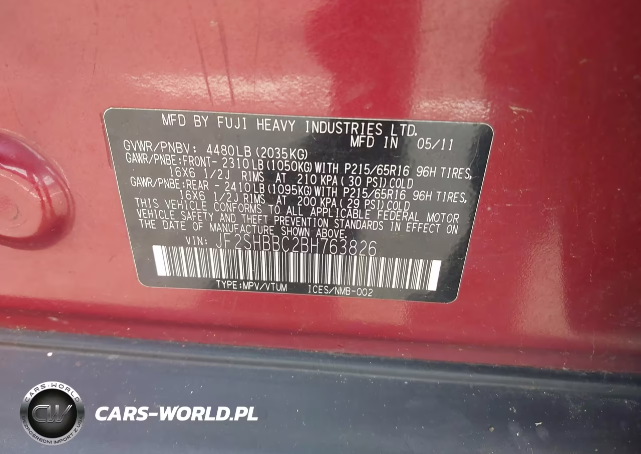 2011 Subaru Forester 2.5X VIN:JF2SHBBC2BH763826 - 9