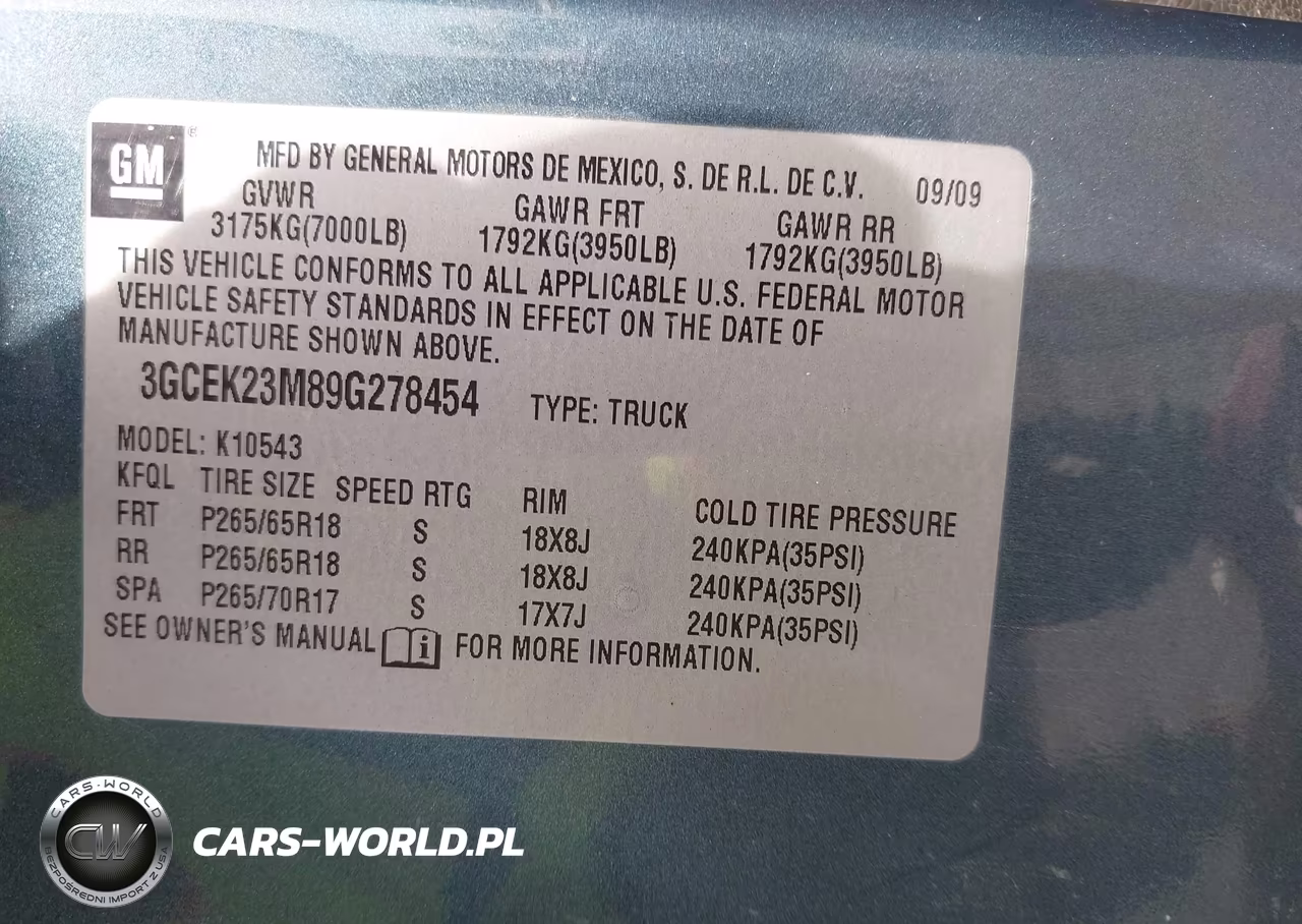 2009 Chevrolet Silverado 1500 Lt VIN:3GCEK23M89G278454 - 9