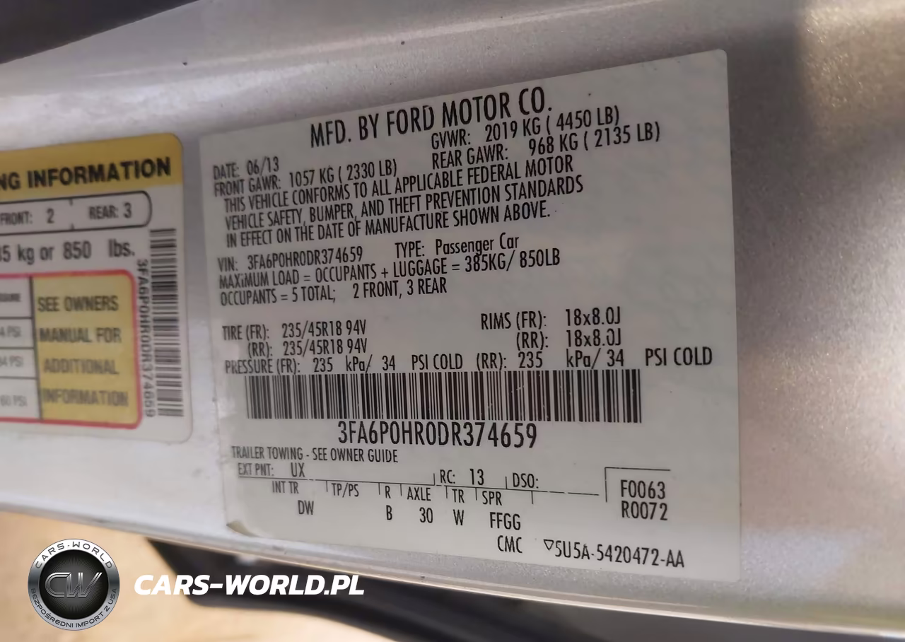 2013 Ford Fusion Se VIN:3FA6P0HR0DR374659 - 9