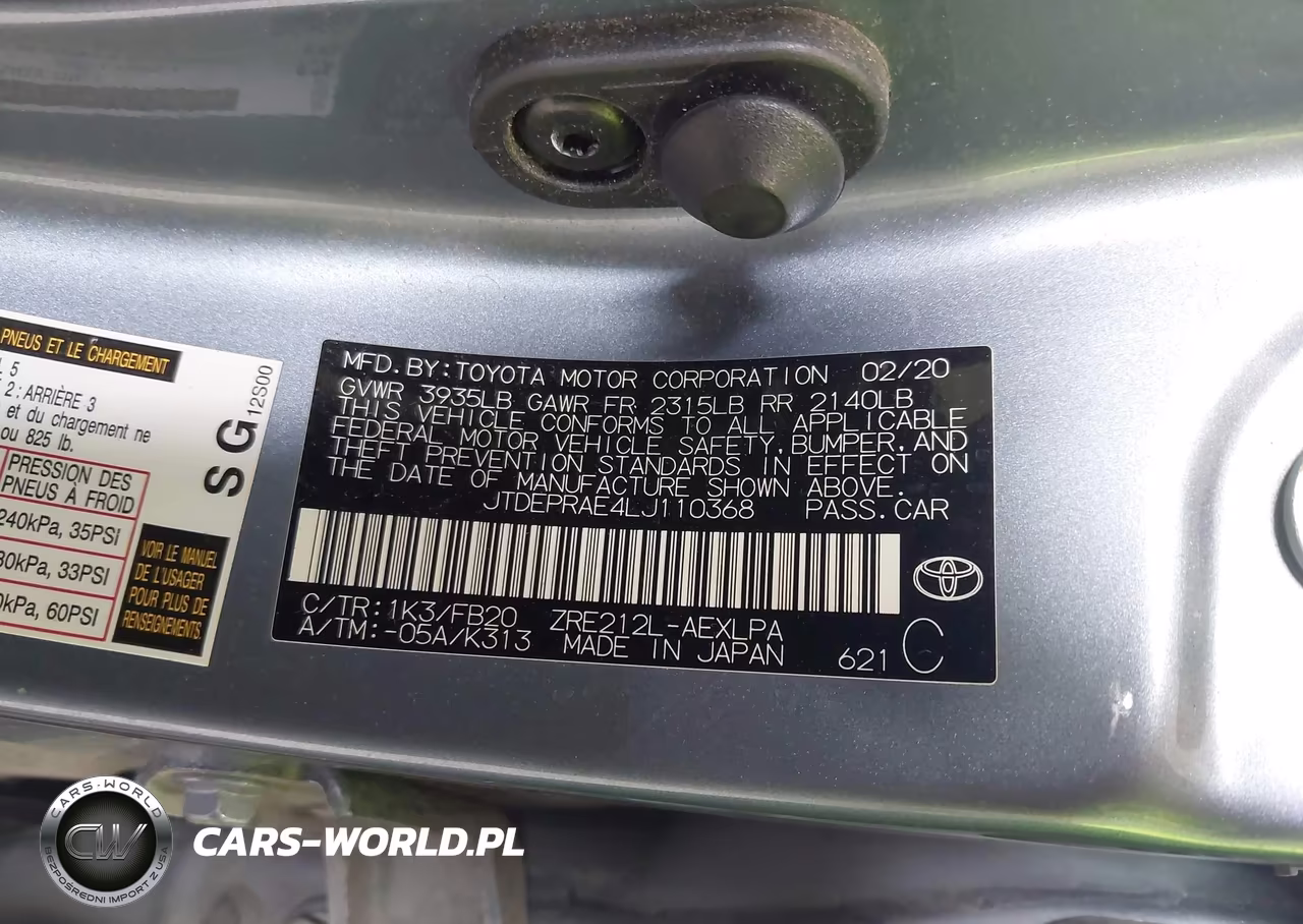 2020 Toyota Corolla Le VIN:JTDEPRAE4LJ110368 - 9