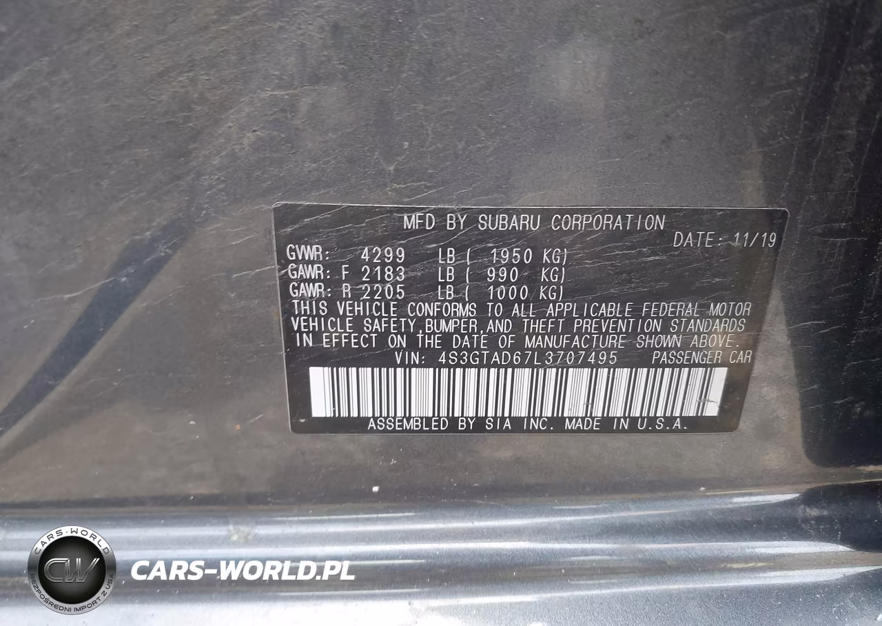 2020 Subaru Impreza Premium 5-Door VIN:4S3GTAD67L3707495 - 9