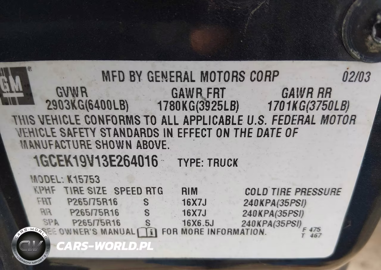 2003 Chevrolet Silverado 1500 Ls VIN:1GCEK19V13E264016 - 9