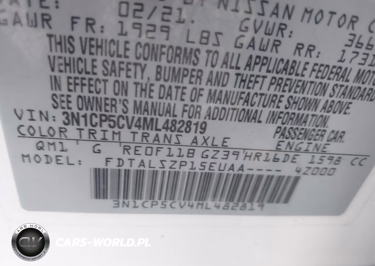 2021 Nissan Kicks Sv Xtronic Cvt VIN:3N1CP5CV4ML482819 - 9